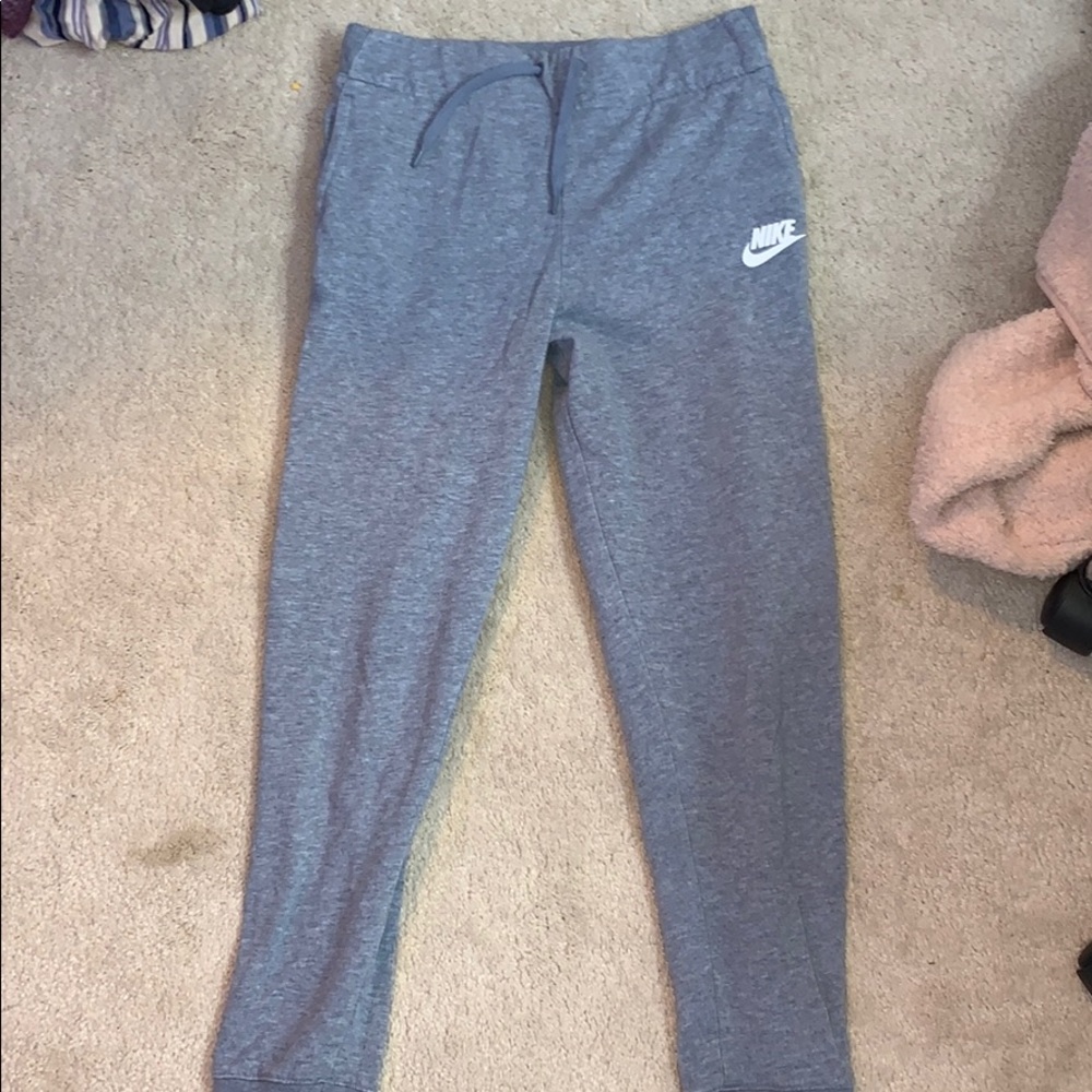 Grey Nike sweatpants
